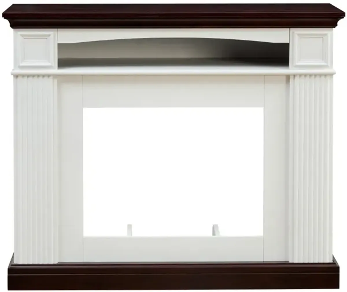 Streamdale Farmhouse Fireplace TV Stand for CDs, Remotes & More