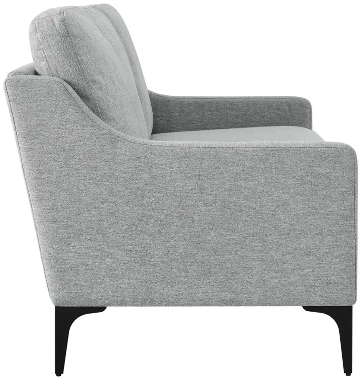 Corland Upholstered Fabric Loveseat Gray