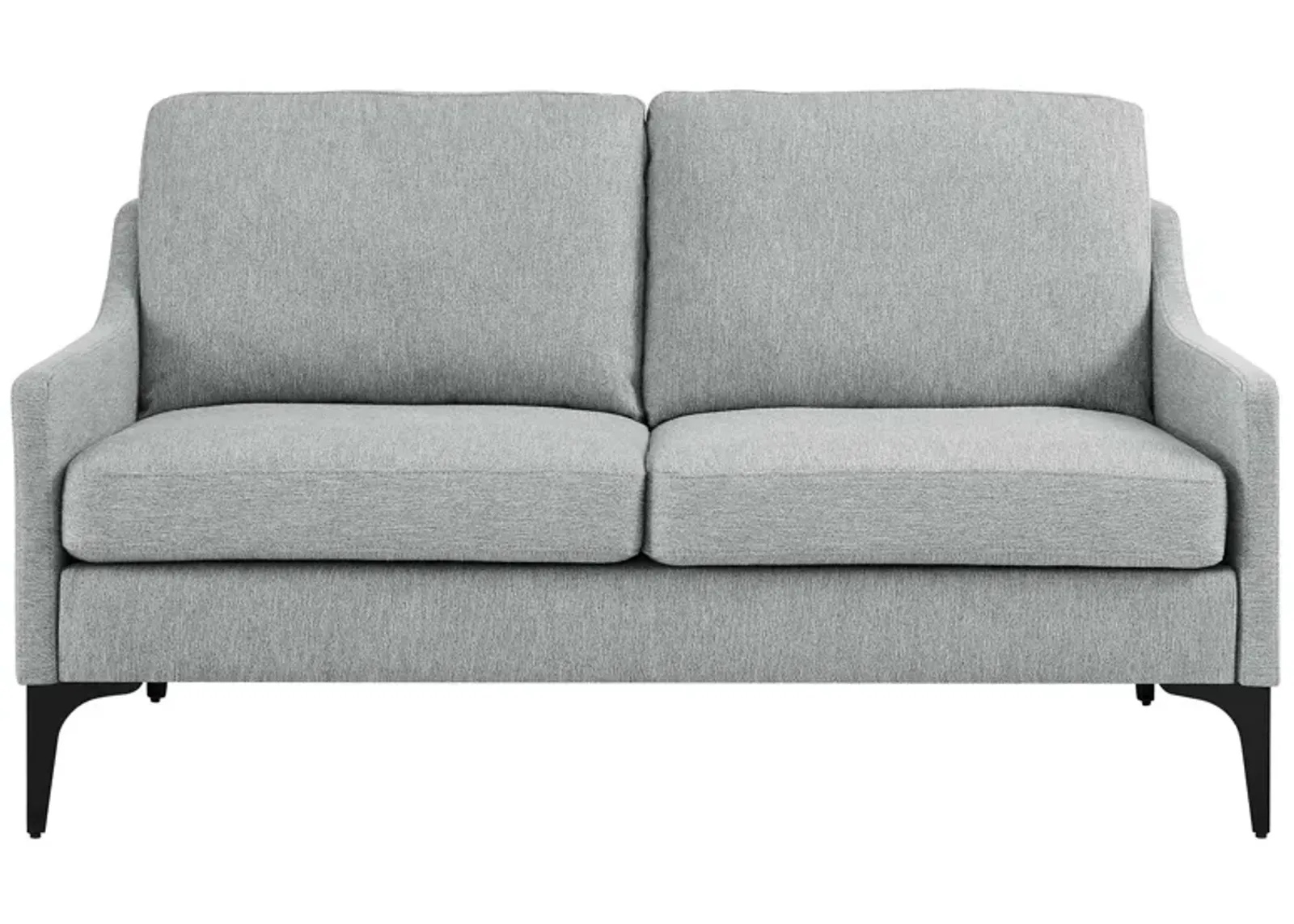 Corland Upholstered Fabric Loveseat Gray