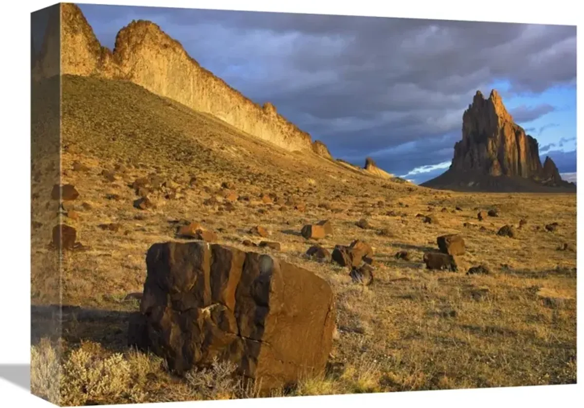 Shiprock, the basalt core of an extinct volcano,  New Mexico-Canvas Art-16x12