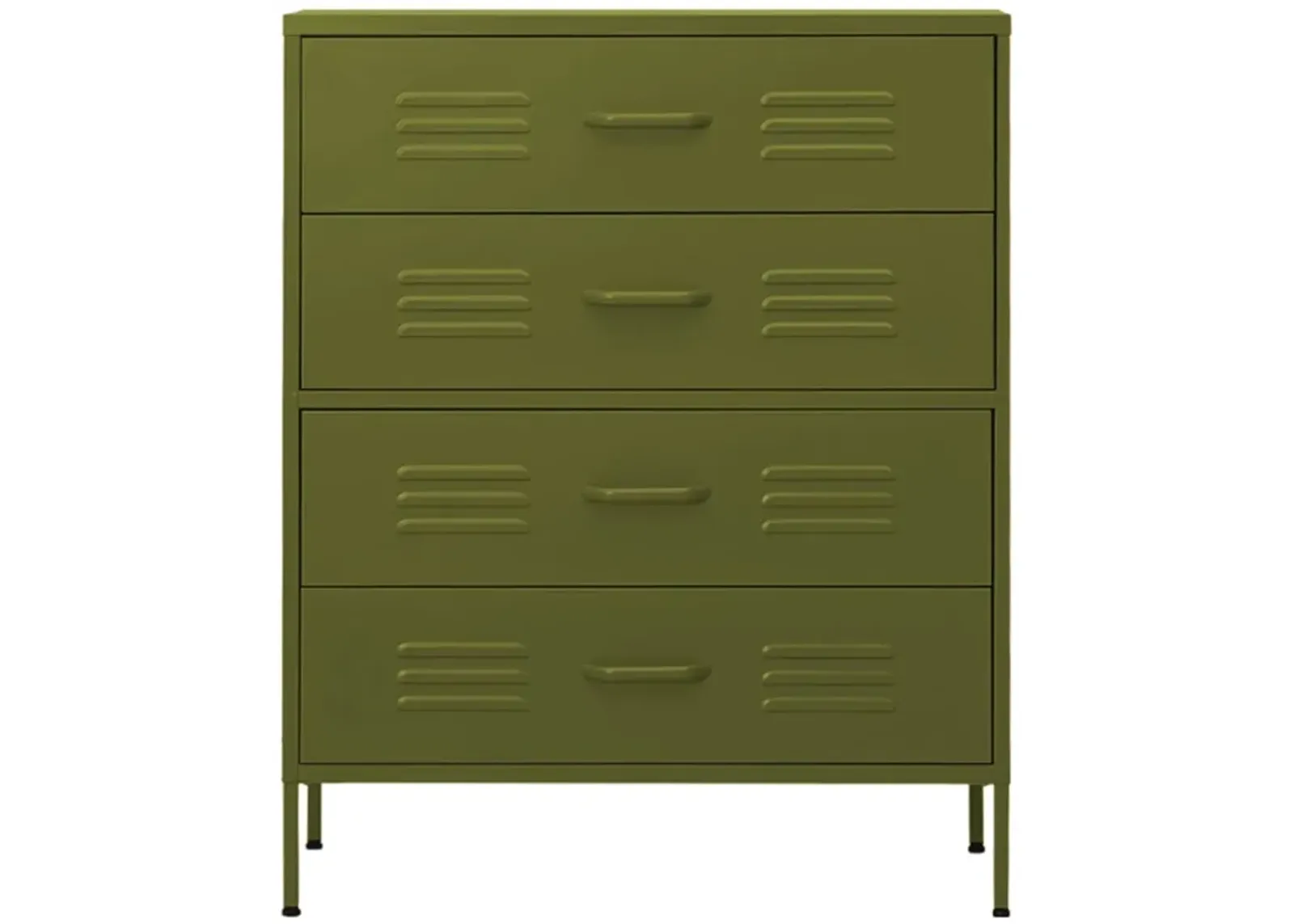 vidaXL Chest of Drawers Olive Green 31.5"x13.8"x40" Steel