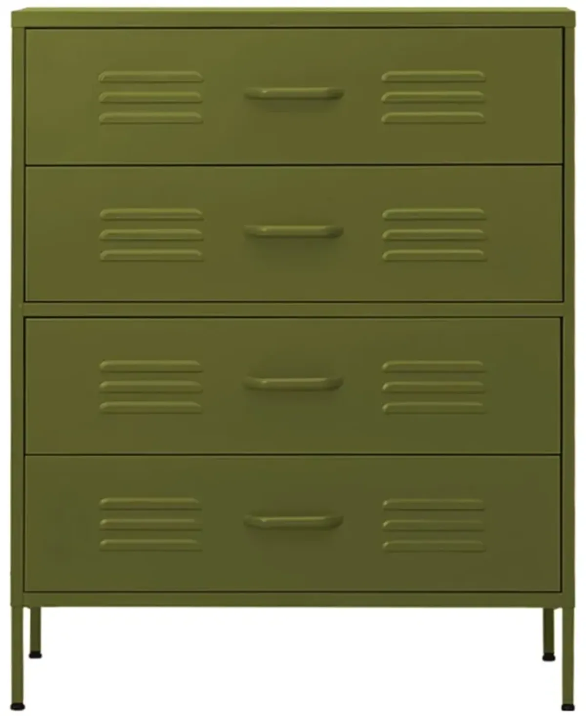 vidaXL Chest of Drawers Olive Green 31.5"x13.8"x40" Steel