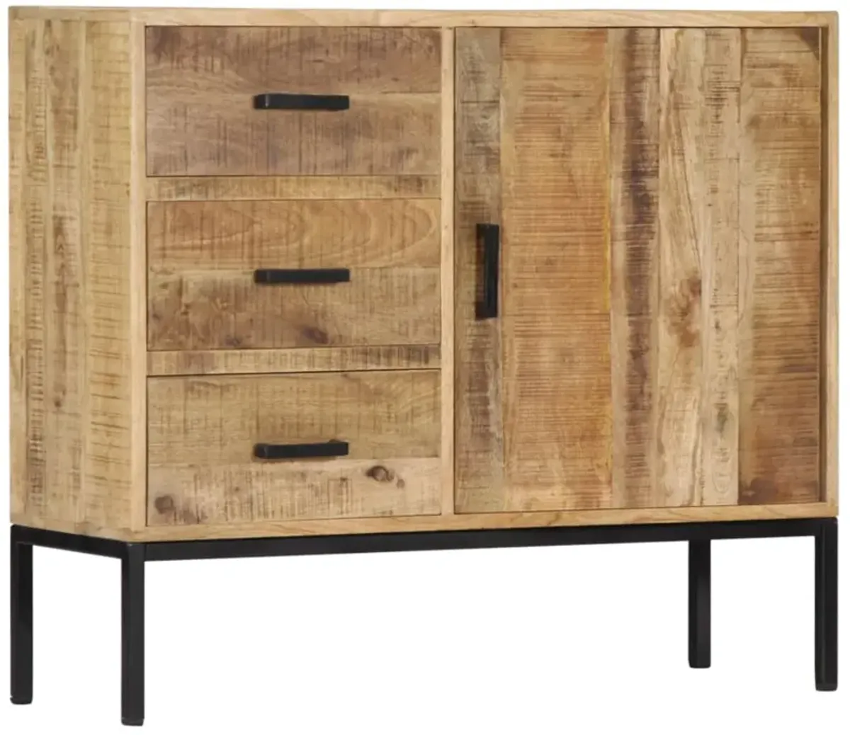 vidaXL Sideboard 34.6"x11.8"x27.9" Solid Mango Wood