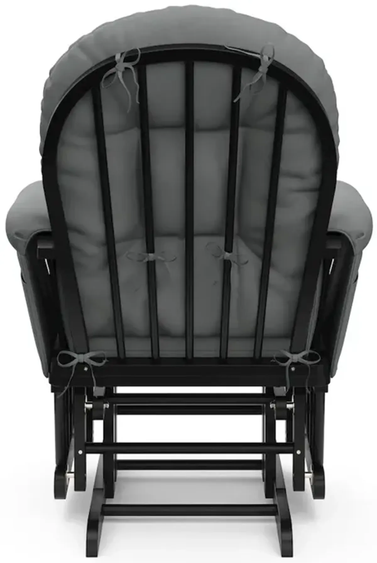 Storkcraft Hoop Glider and Ottoman - Black with Gray