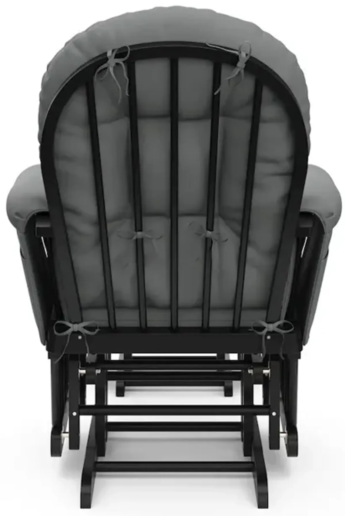 Storkcraft Hoop Glider and Ottoman - Black with Gray