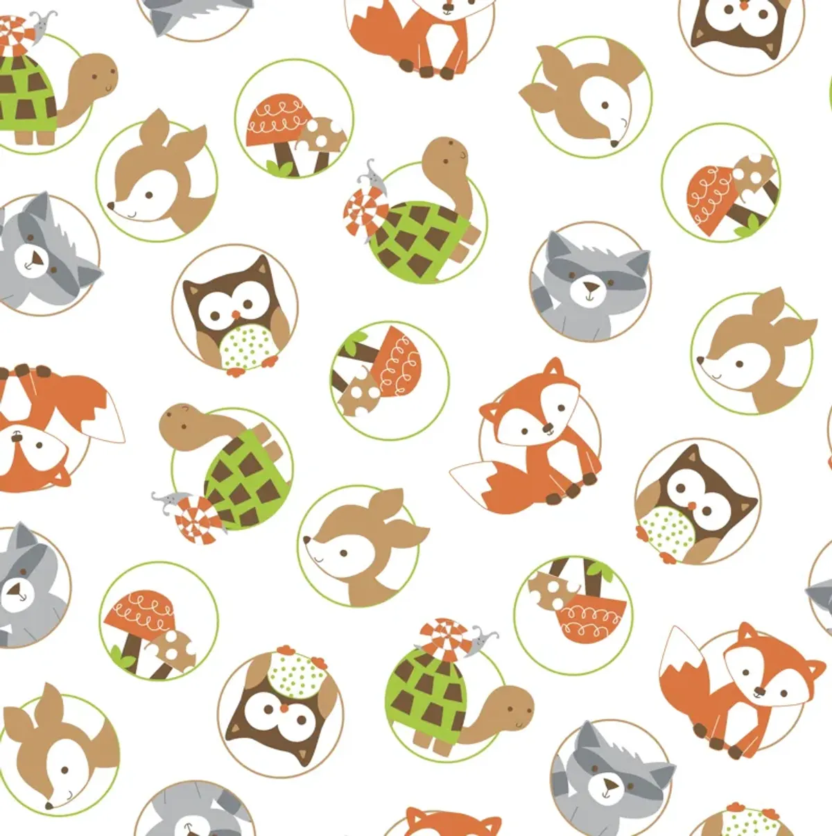 Bedtime Originals Friendly Forest Woodland Animals Baby Fitted Crib Sheet