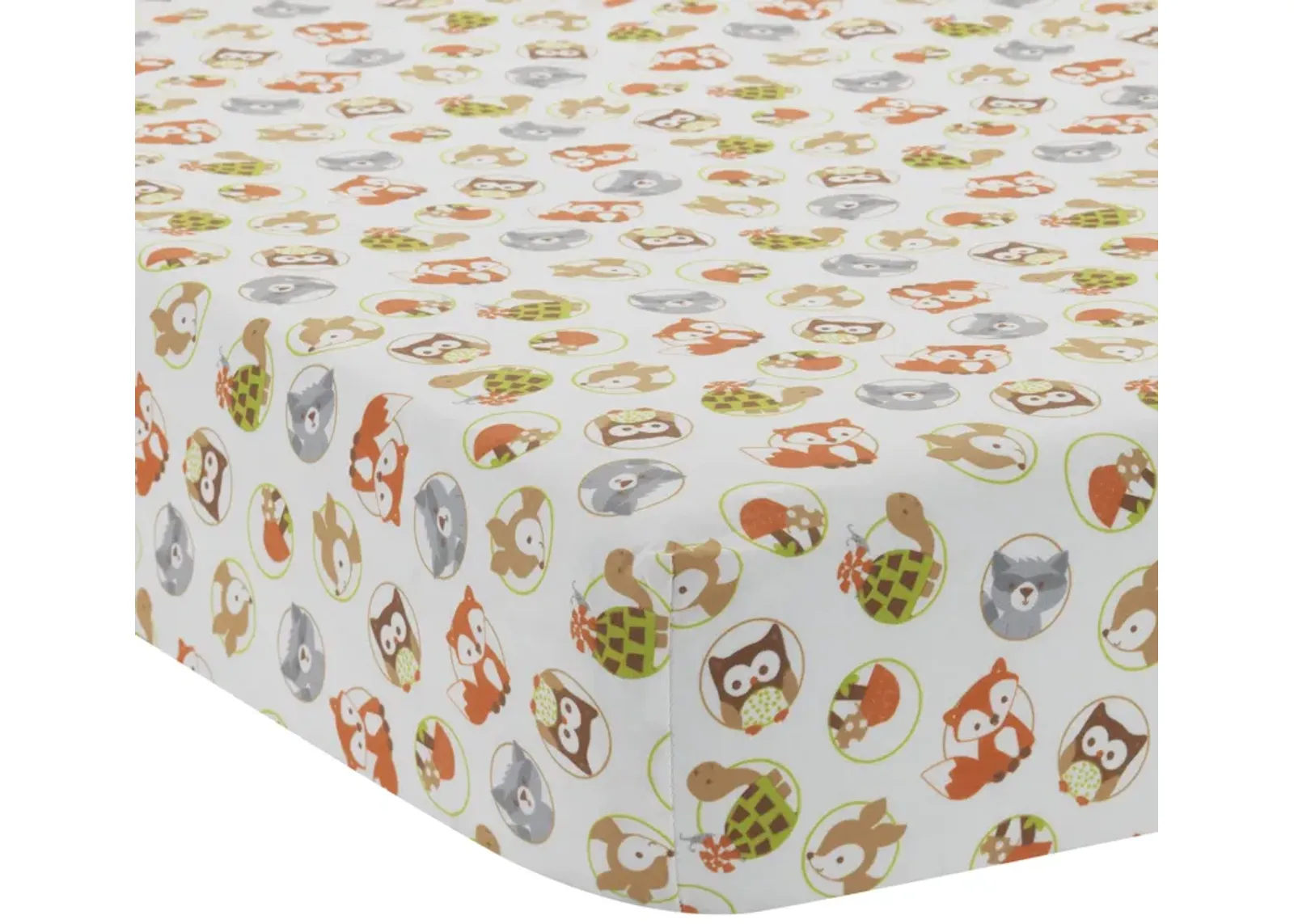 Bedtime Originals Friendly Forest Woodland Animals Baby Fitted Crib Sheet