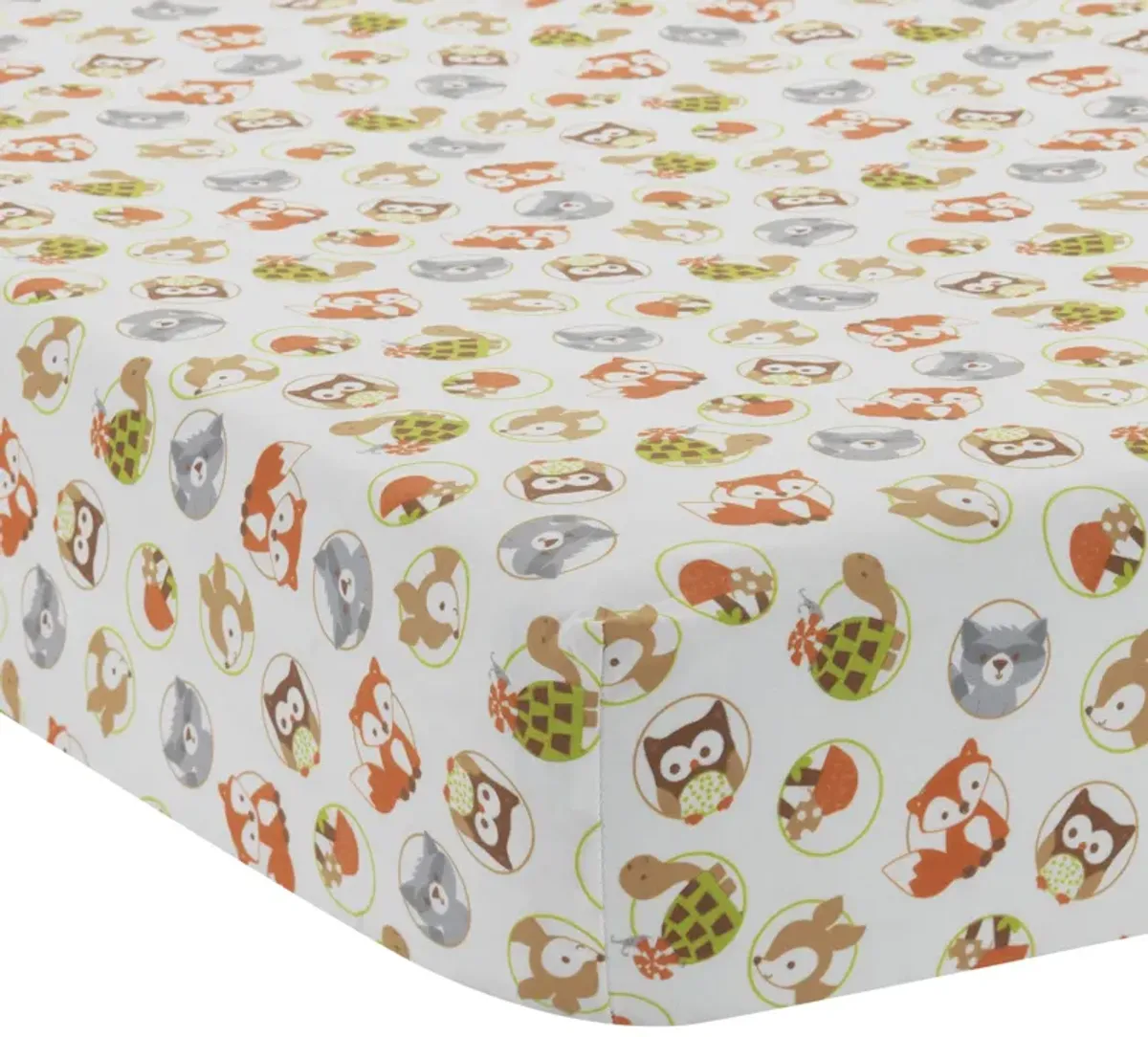 Bedtime Originals Friendly Forest Woodland Animals Baby Fitted Crib Sheet