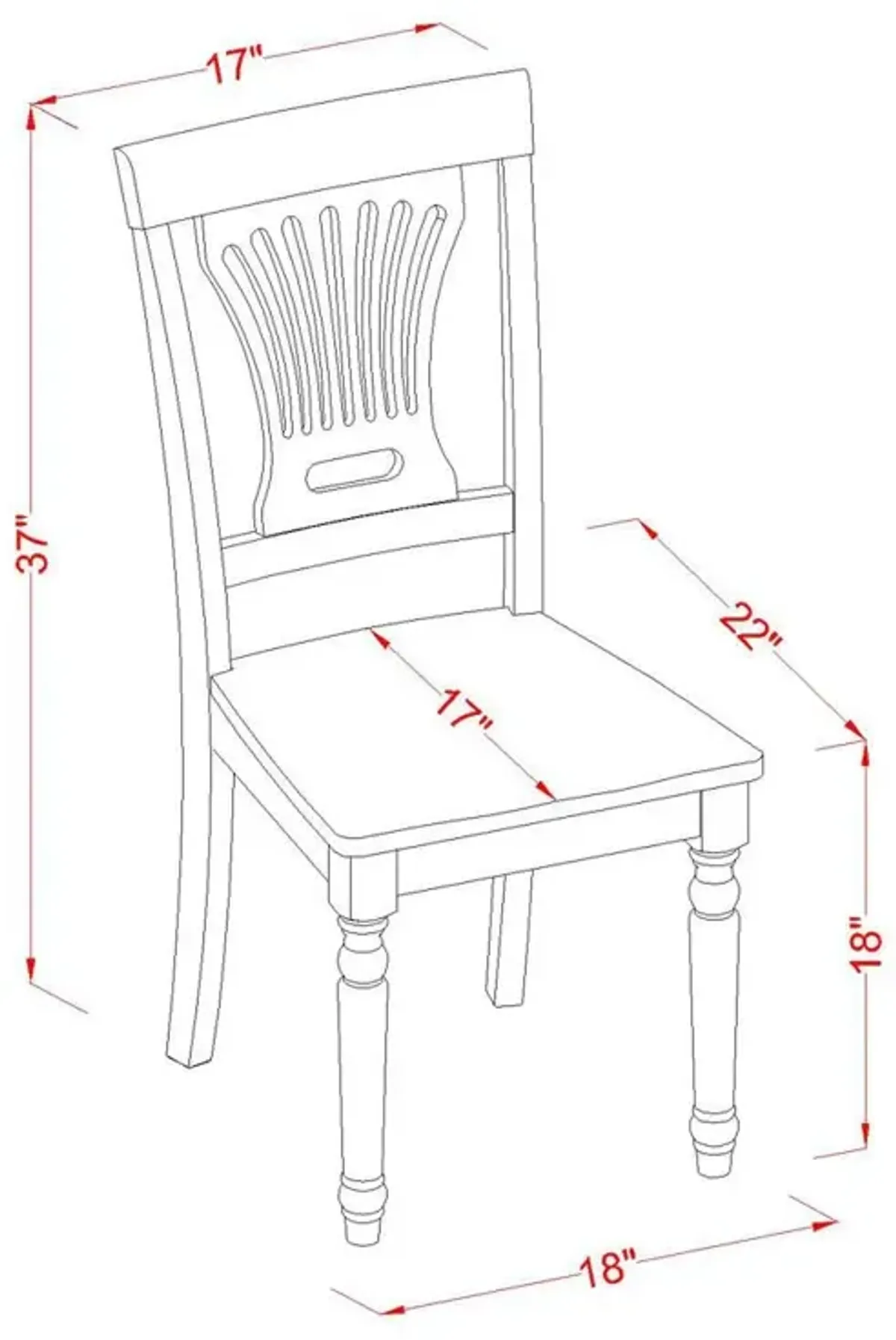 East West Furniture Plainville  Kitchen  dining  Chair  Wood  Seat  -  Buttermilk  and  Cherry  Finish,  Set  of  2