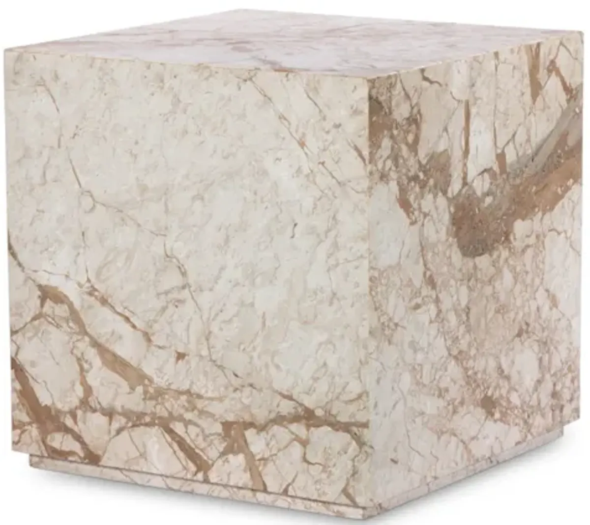 Modern Marble Plinth End Table