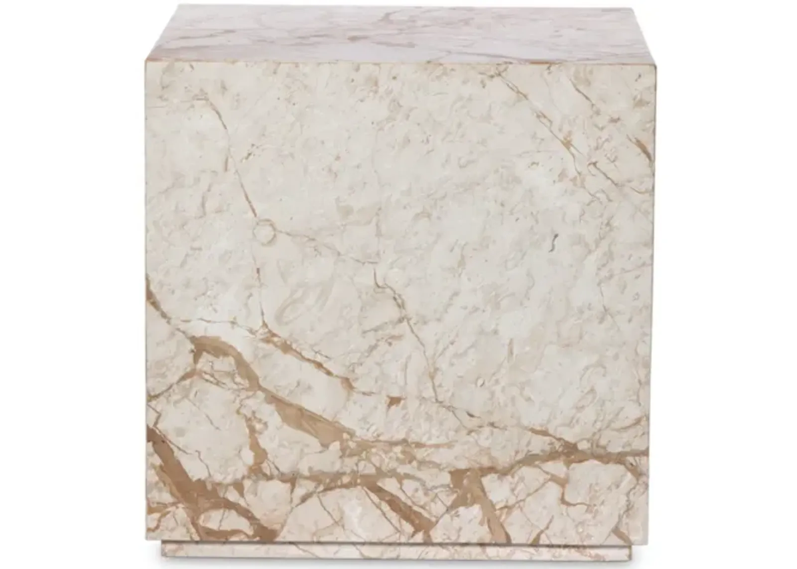 Modern Marble Plinth End Table