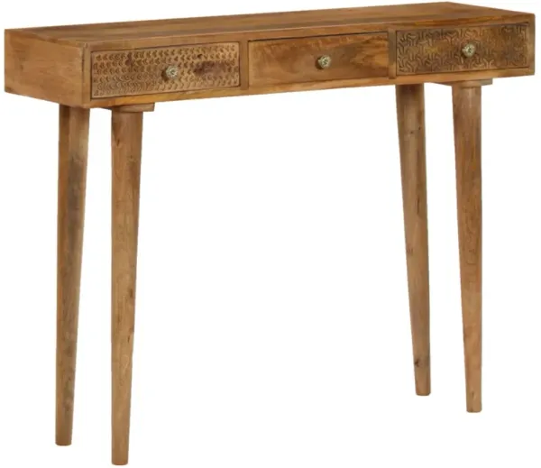 vidaXL Console Table Solid Mango Wood 40.2"x11.8"x31.1"