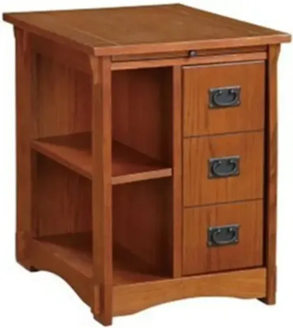 Powell Furniture Mission Oak Powell Magazine Cabinet Table, 22.5"L x 18.125"W x 24"H