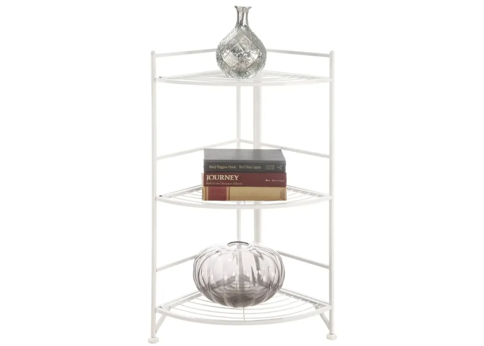 Xtra Storage 3 Tier Corner Folding Metal Corner Shelf