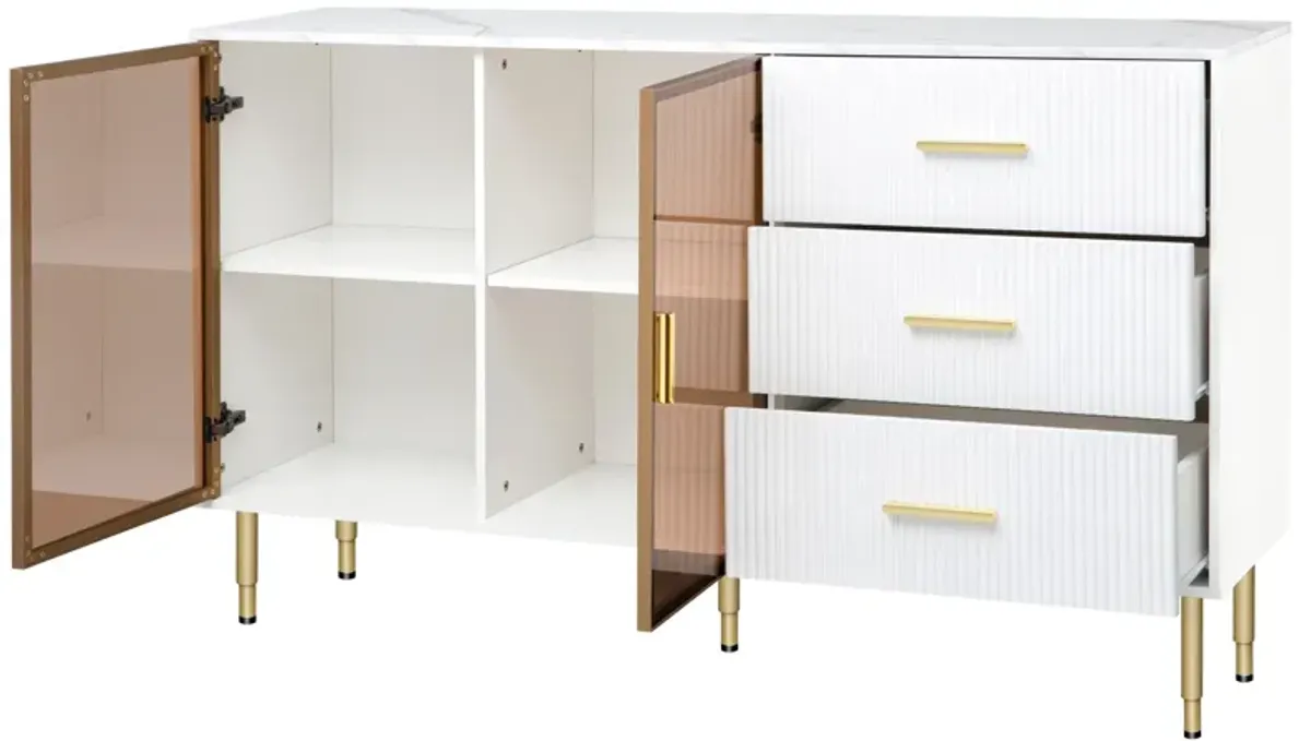 Merax Modern Sideboard MDF Buffet Storage Cabinet