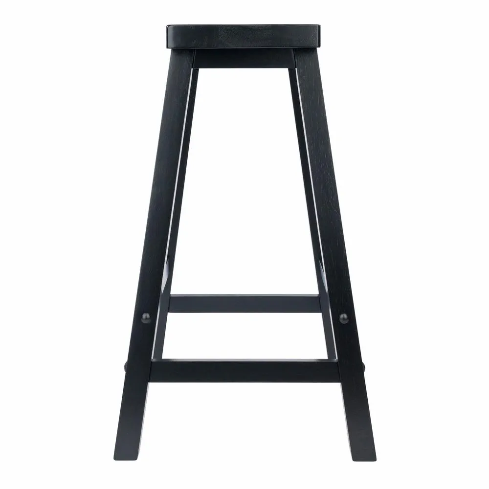 Satori 24" Saddle Seat Bar Stool Black