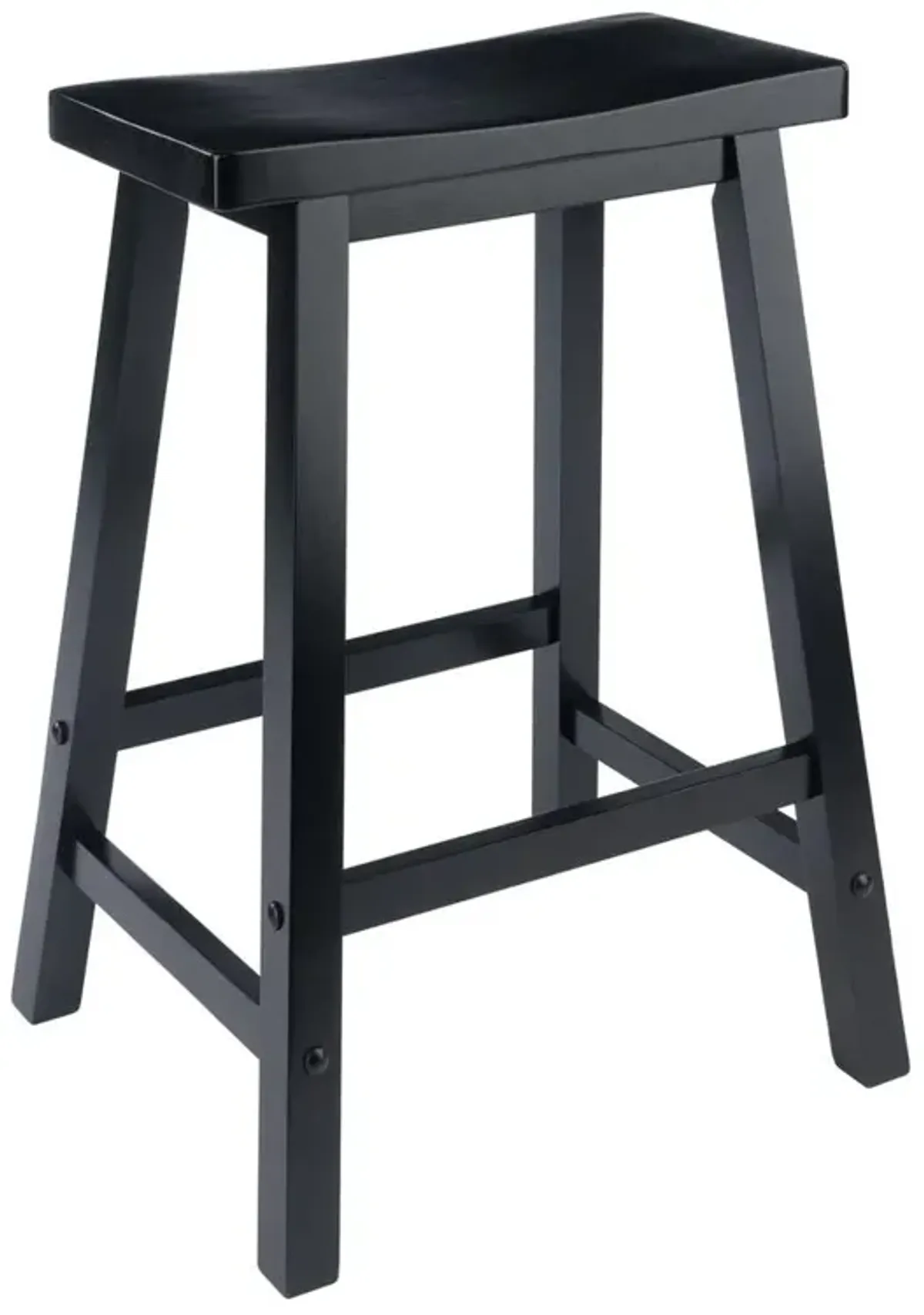 Satori 24" Saddle Seat Bar Stool Black