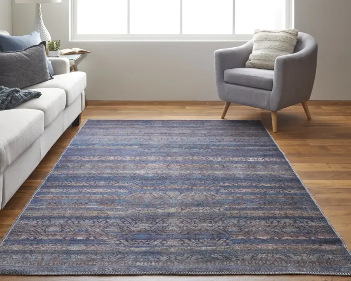 Voss 39H3F Blue/Purple/Brown 8'10" x 12' Rug