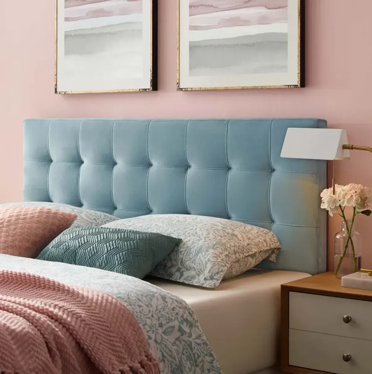 Modway - Lily Biscuit Tufted Full Performance Velvet Headboard