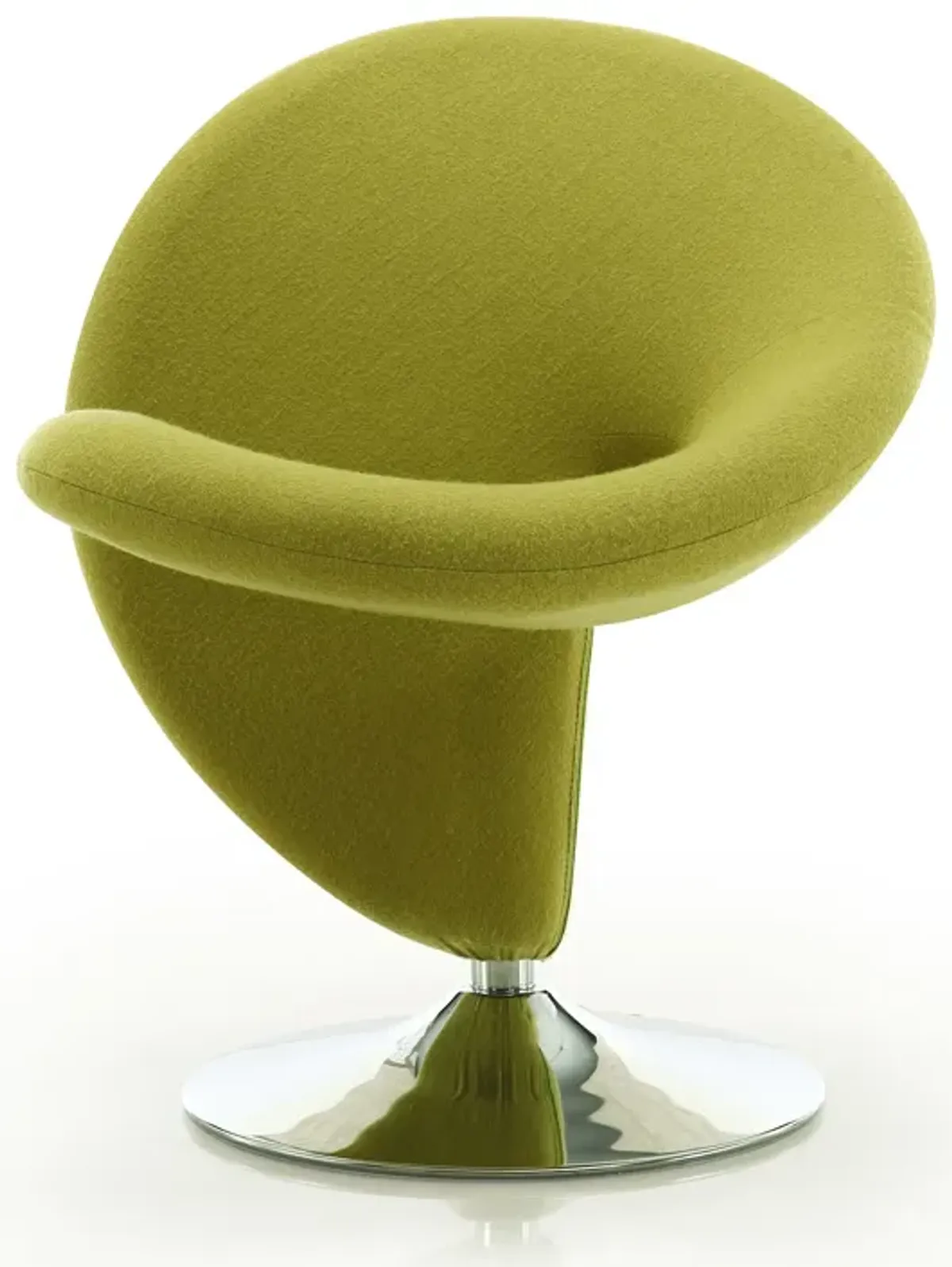 Curl Green Swivel Accent Chair