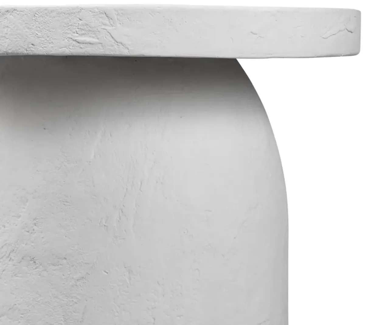 Paz Plaster Molded Concrete Outdoor End Table
