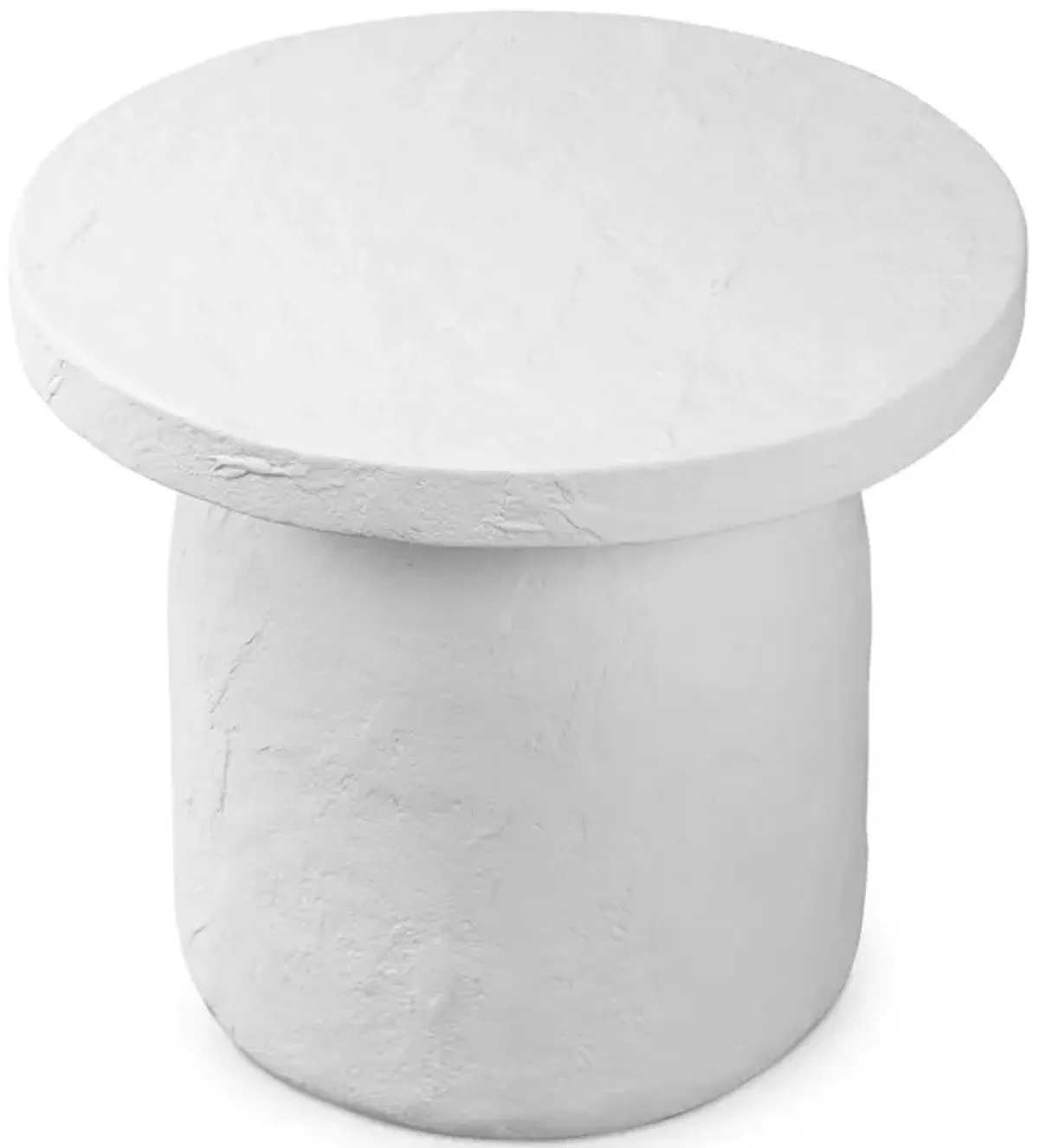 Paz Plaster Molded Concrete Outdoor End Table