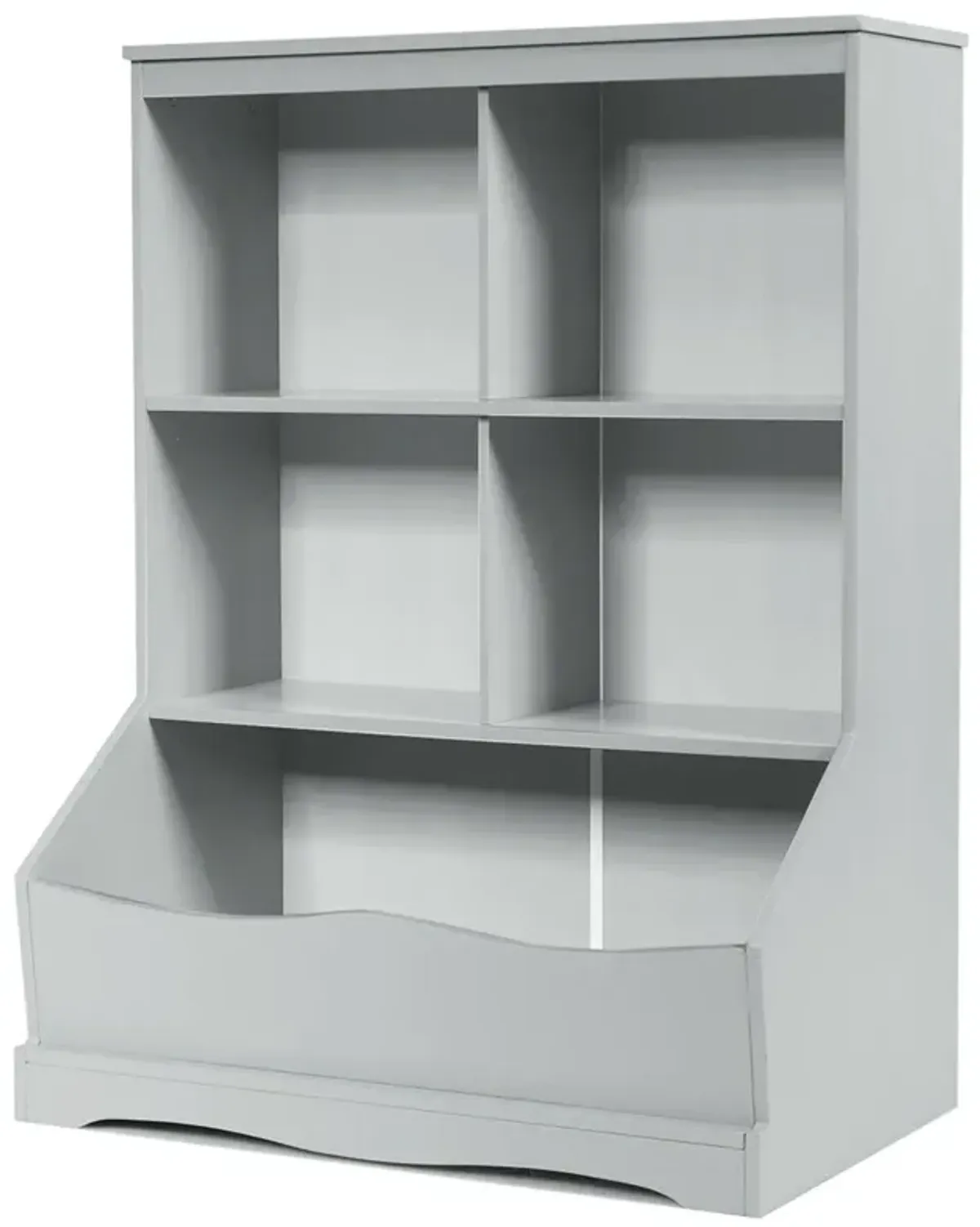 3-Tier Children's Multi-Functional Bookcase Toy Storage Bin Floor Cabinet