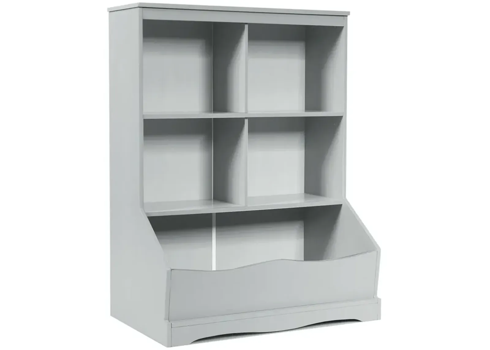 3-Tier Children's Multi-Functional Bookcase Toy Storage Bin Floor Cabinet