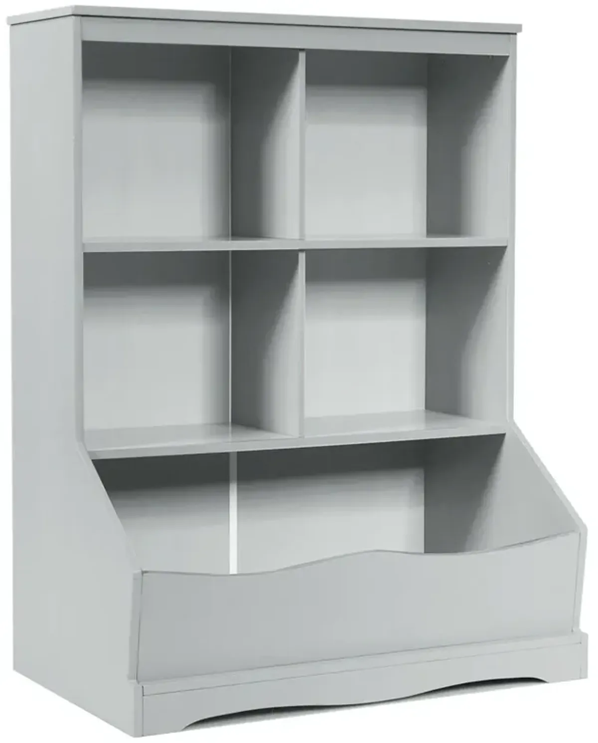 3-Tier Children's Multi-Functional Bookcase Toy Storage Bin Floor Cabinet