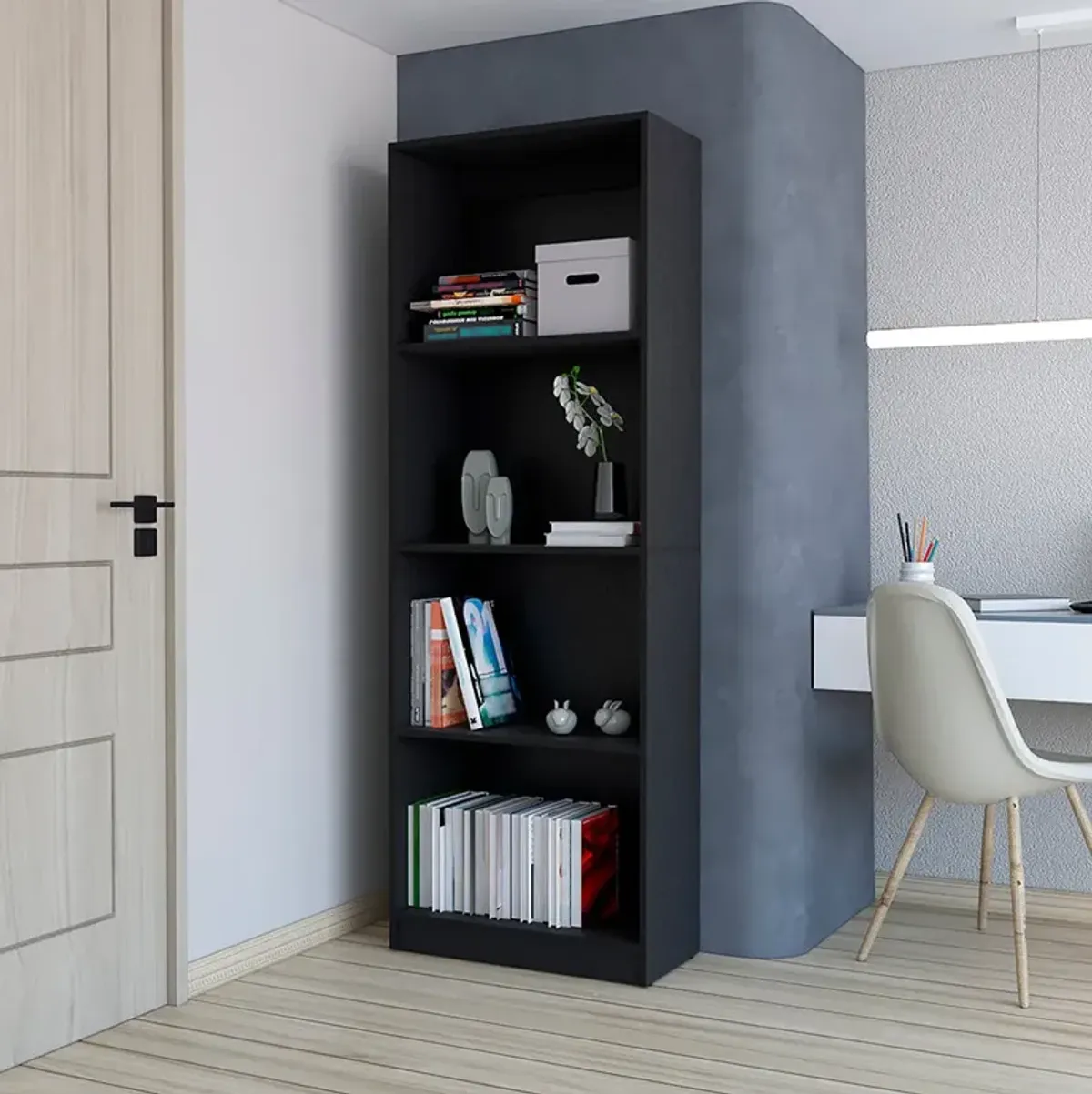 Bookcase Benzoni, Office, Black