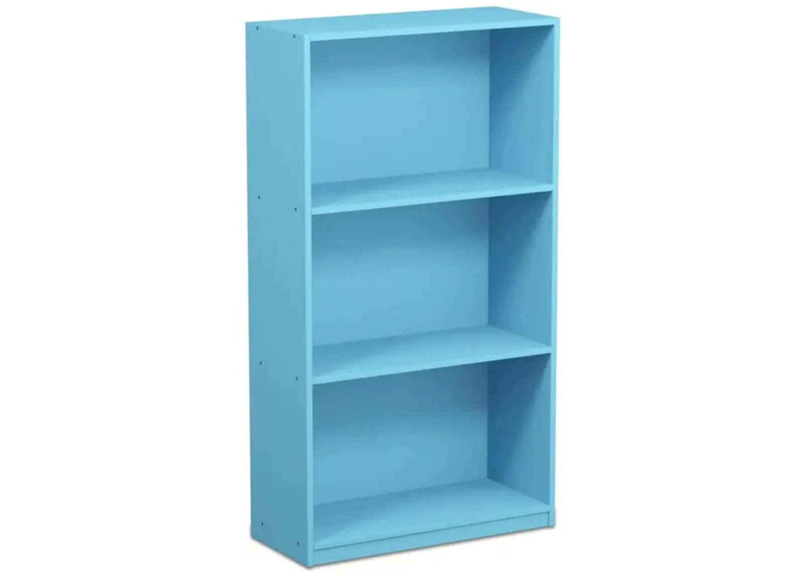 FURINNO Basic 3-Tier Bookcase Storage Shelves, Light Blue