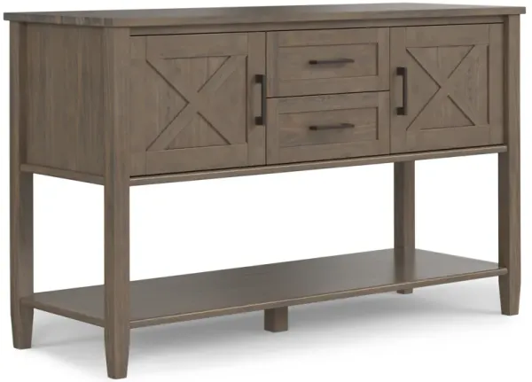 Ela SOLID WOOD 48 inch Wide Transitional Console Table in Smoky Brown
