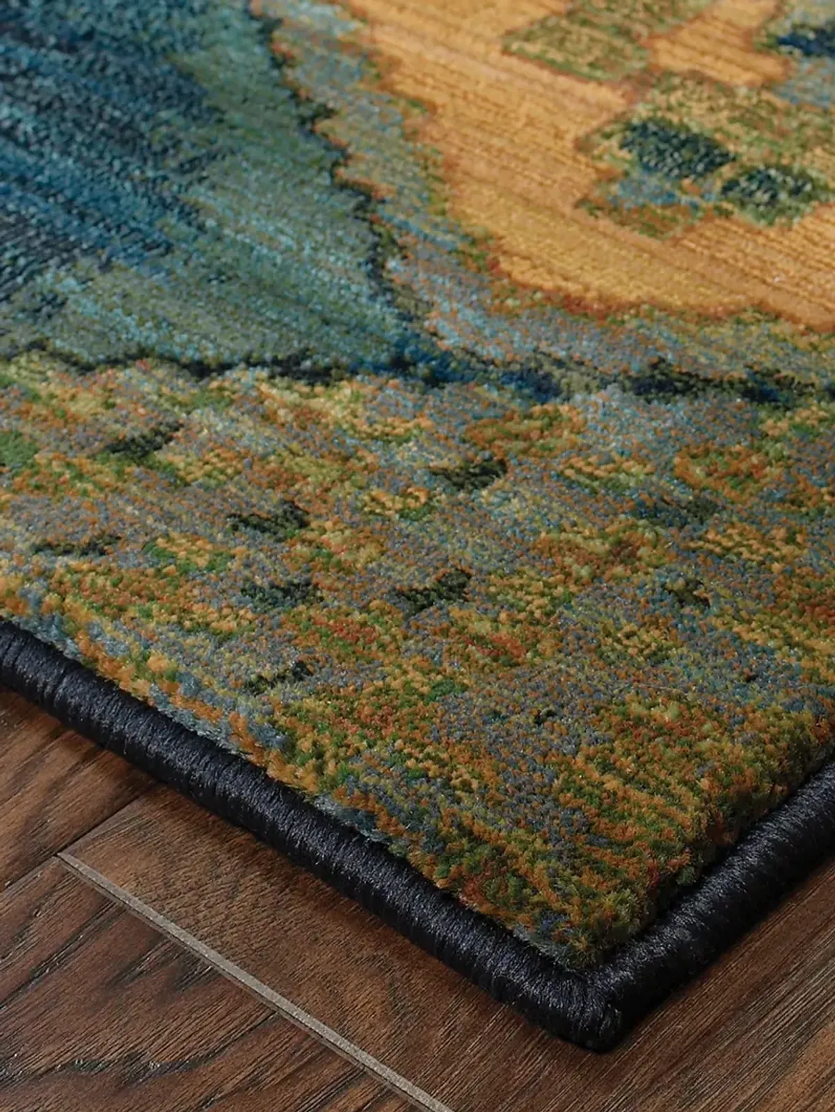 Kharma II 6'7" x 9'1" Blue Rug