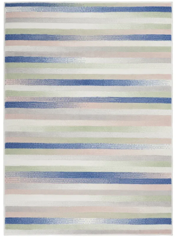 Whimsicle WHS12 Ivory/Multicolor 7' x 10' Rug