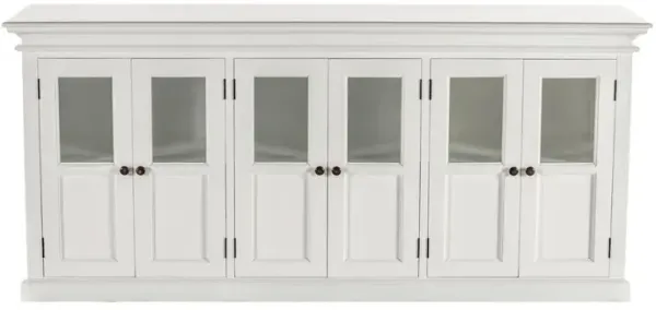 Belen Kox Classic White Glass Door Buffet, Belen Kox