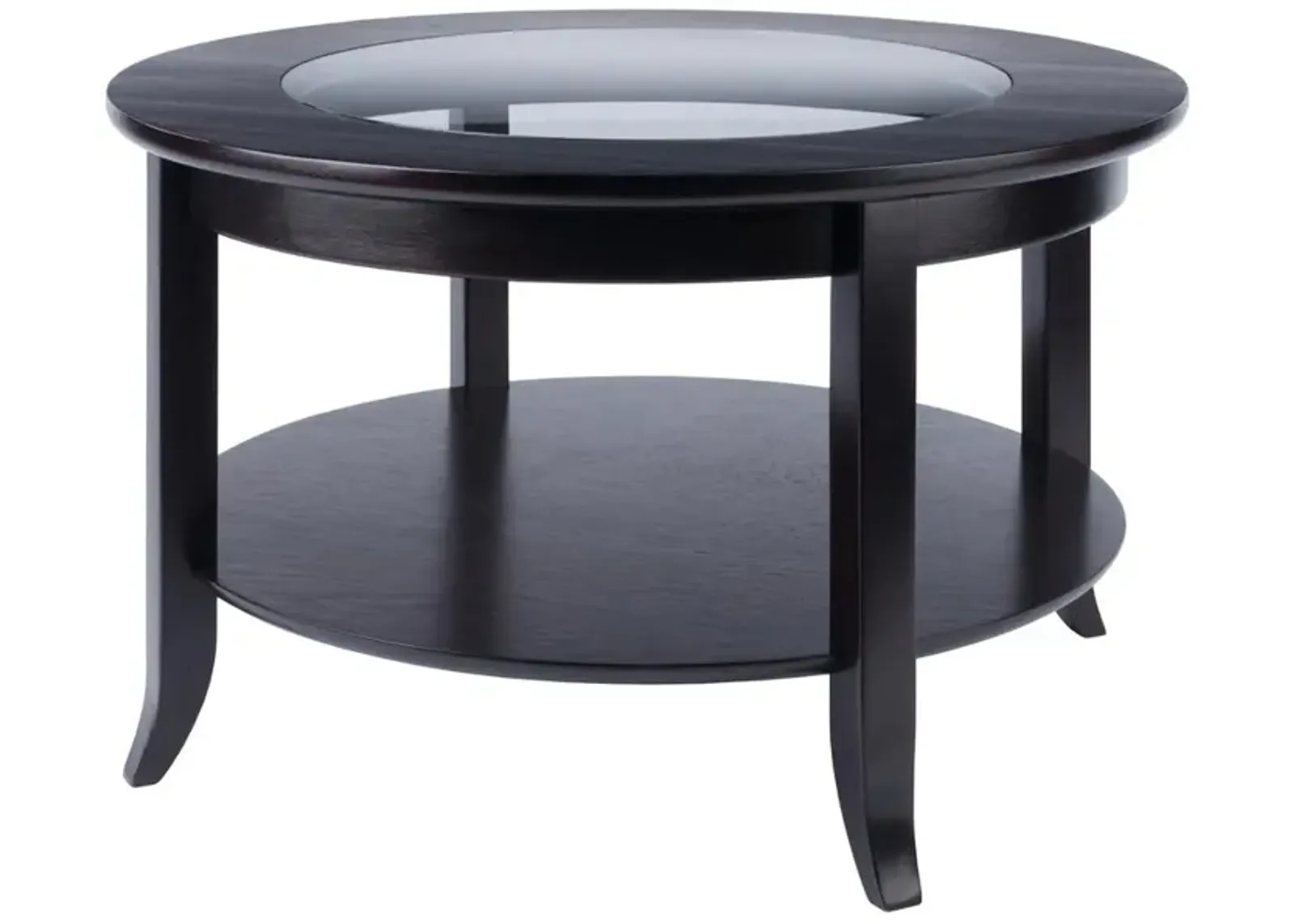 Genoa Coffee Table, Glass inset and shelf