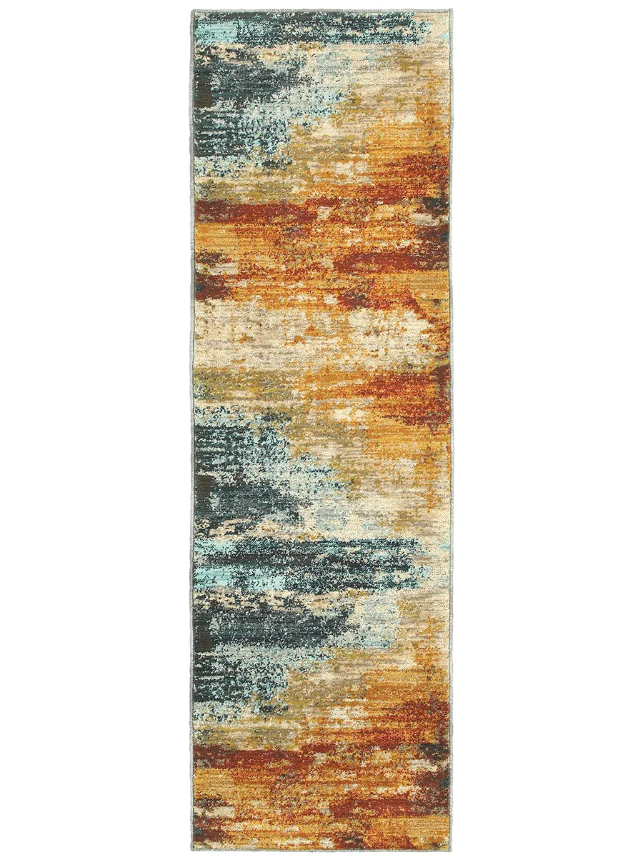 Sedona 2'3" x 7'6" Blue Rug