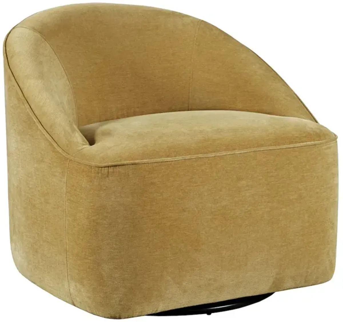 Jofran Lulu Mid-Century Modern Upholstered Casual Swivel Accent Chair