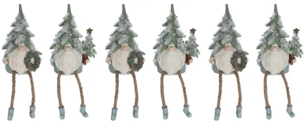Set of 6 Gnome Decorations for Christmas Décor and Holiday Home Styling