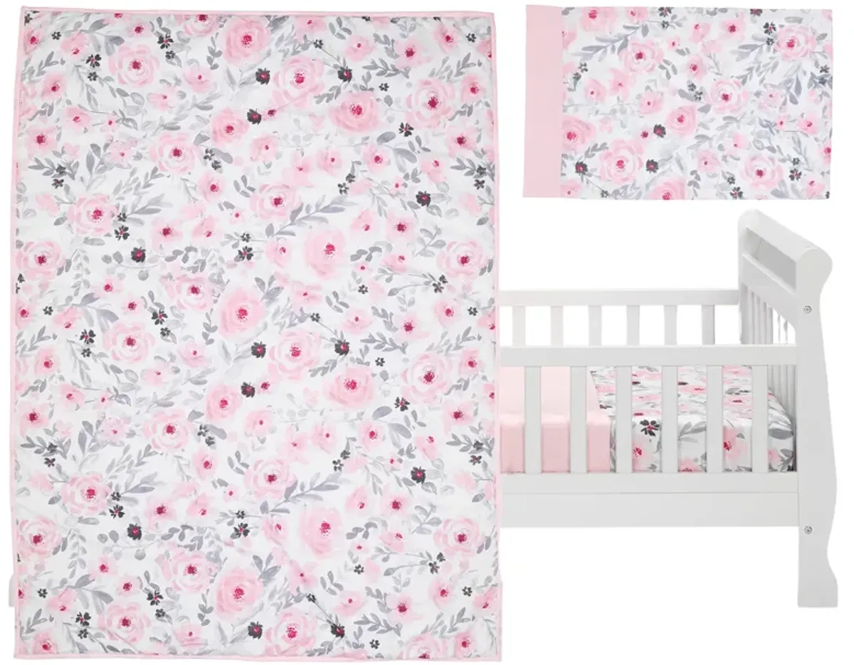 Bedtime Originals Blossom 4-Piece Toddler Bedding Set - Pink, Garden, Floral