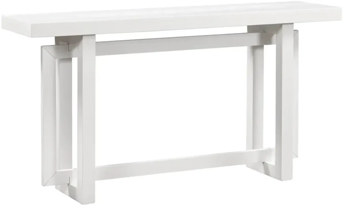 Merax Contemporary Console Table with Wood Top