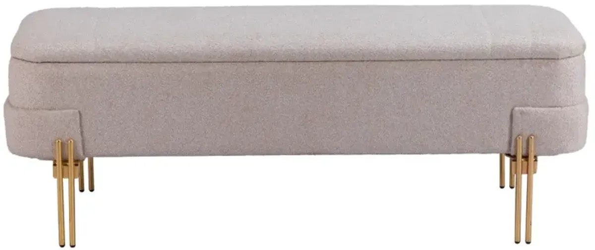 Lebreton Storage Bench Oatmeal Beige