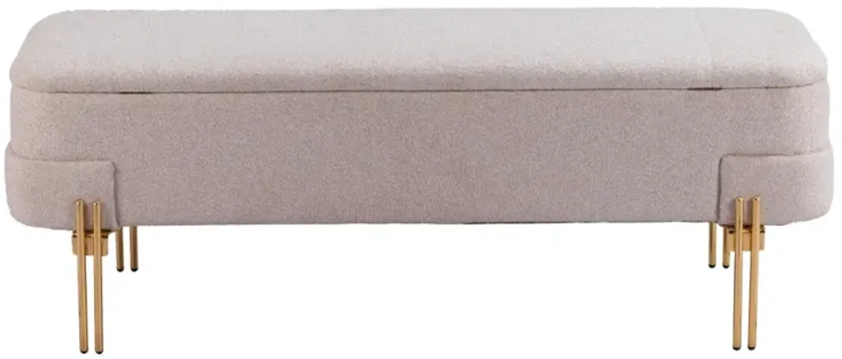 Lebreton Storage Bench Oatmeal Beige