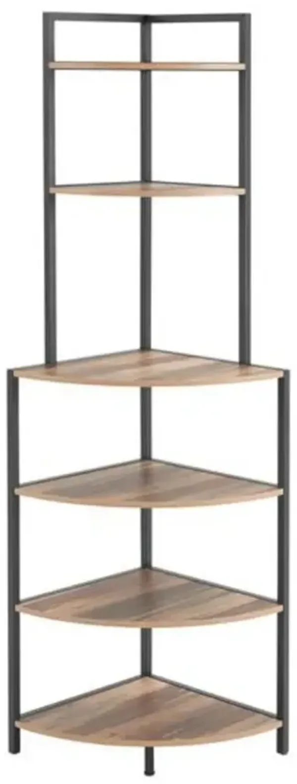 6-Tier Corner Open Shelf Modern Bookcase Rack for Stylish & Space-Saving Storage