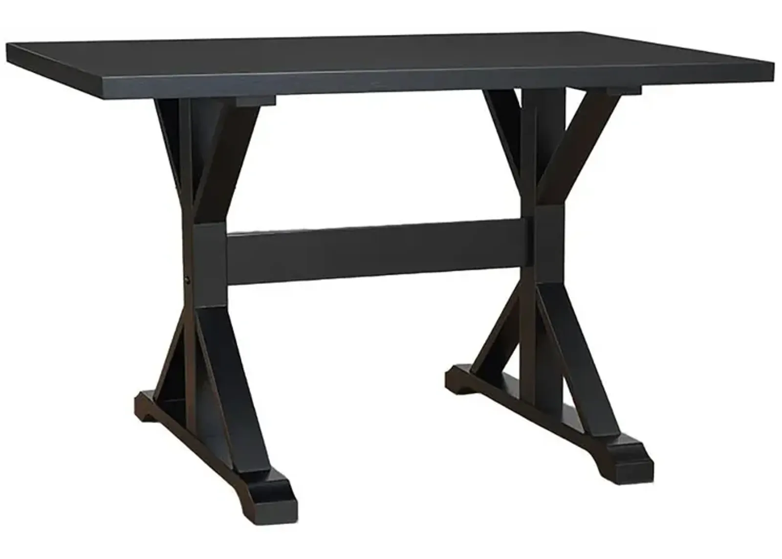 Carolina Living Florence Trestle Table - Antique Black