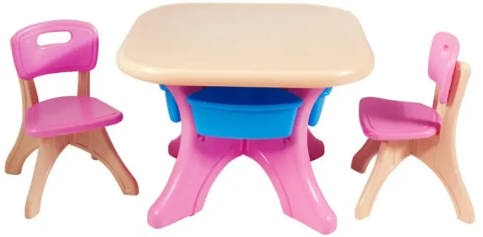 Hivvago In/Outdoor 3-Piece Plastic Children Play Table & Chair Set