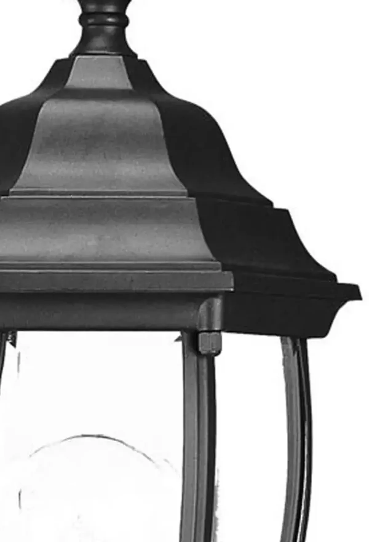 Hivvago Matte Black Globe Lantern Wall Light