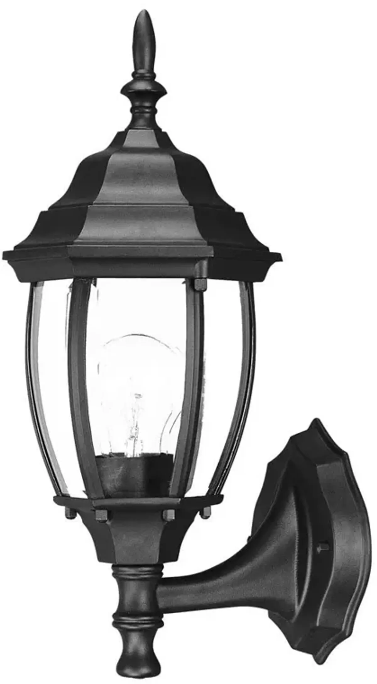 Hivvago Matte Black Globe Lantern Wall Light