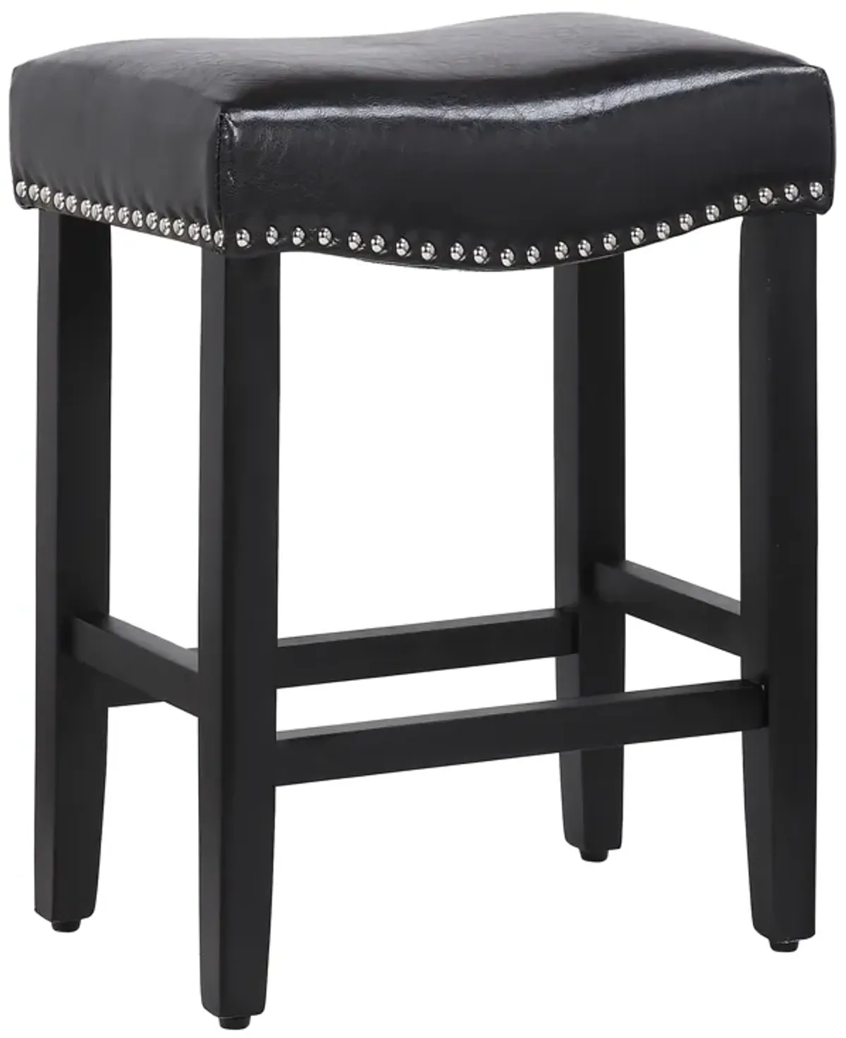 WestinTrends 24" Upholstered Saddle Seat Counter Stool (Set of 2)