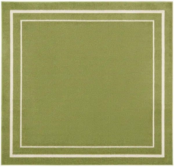 Nourison Essentials NRE02 Green/Ivory 5' x Square Rug